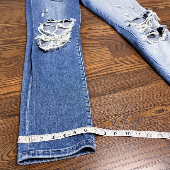 Flying Monkey High Rise 2 Tone Distressed Jeans size 27 - Picture 2 of 13